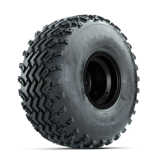 GTW Steel Matte Black 2:5 Offset 8 in Wheels with 22x11.00-8 Rogue All Terrain Tires ‚Äì Full Set