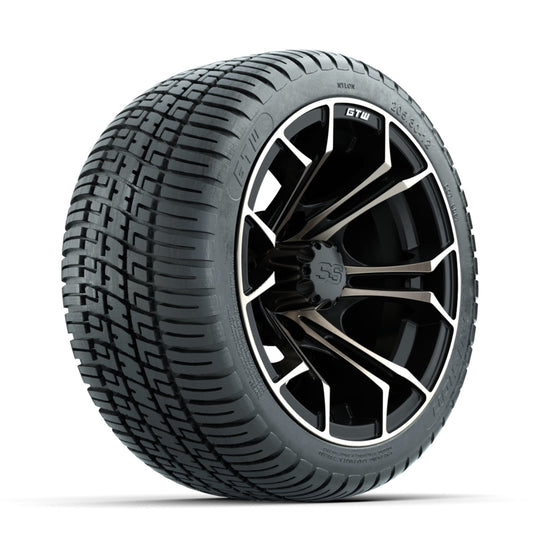 GTW Spyder Bronze/Matte Black 12 in Wheels with 205/30-12 Fusion Street Tires ‚Äì Full Set