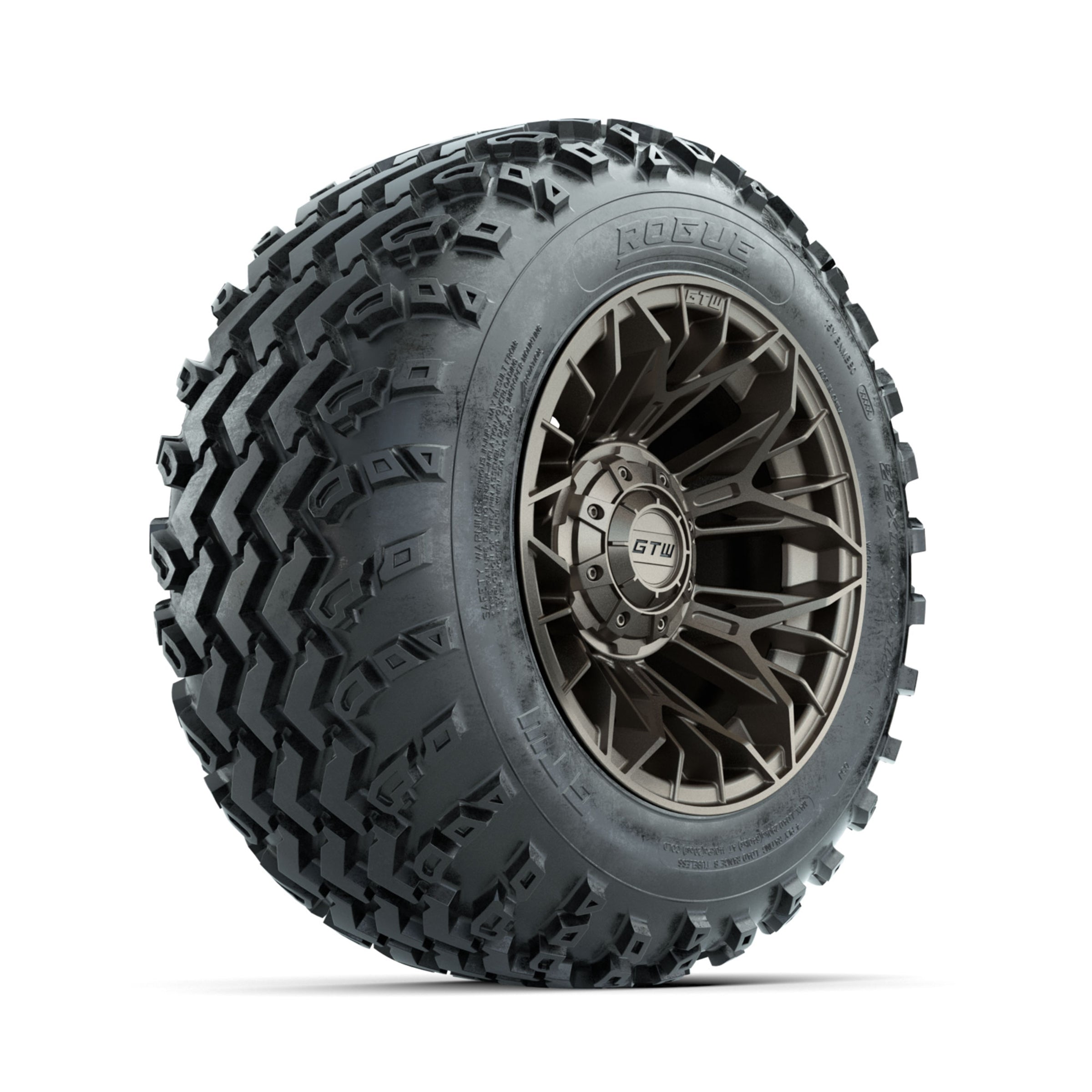 GTW Stellar Matte Bronze 12 in Wheels with 22x11.00-12 Rogue All Terrain Tires ‚Äì Full Set