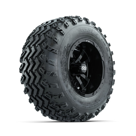 GTW Storm Trooper Black 10 in Wheels with 20x10.00-10 Rogue All Terrain Tires ‚Äì Full Set