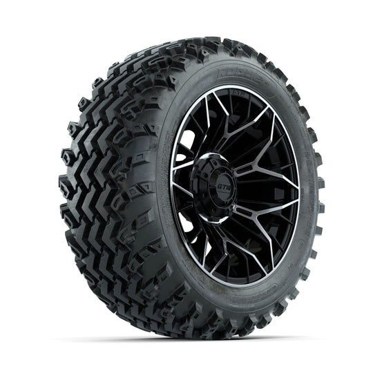 GTW Stellar Machined/Black 14 in Wheels with 23x10.00-14 Rogue All Terrain Tires ‚Äì Full Set