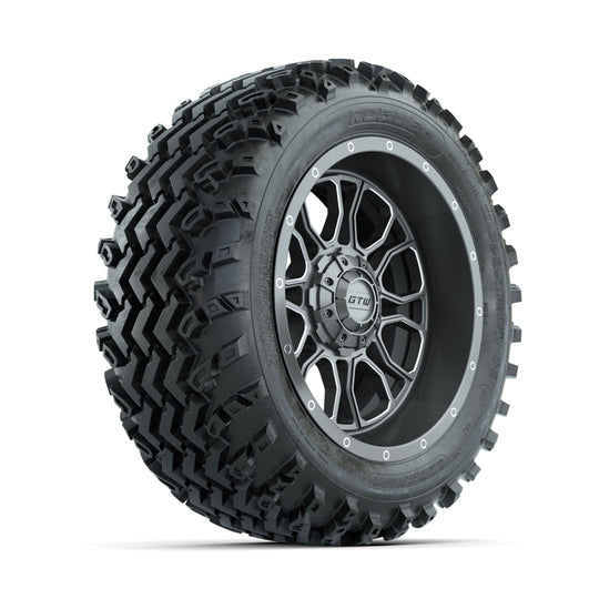 GTW Volt Gunmetal/Machined 14 in Wheels with 23x10.00-14 Rogue All Terrain Tires ‚Äì Full Set