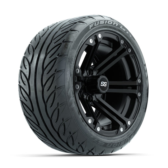 GTW Specter Matte Black 14 in Wheels with 225/40-R14 Fusion GTR Street Tires ‚Äì Full Set