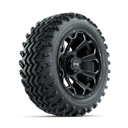 GTW Raven Ball Milled/Matte Black 14 in Wheels with 23x10.00-14 Rogue All Terrain Tires ‚Äì Full Set