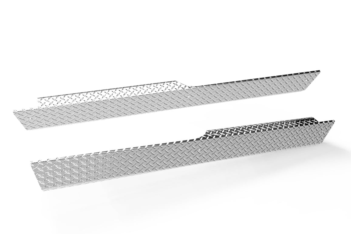 Rocker Panels Polished Aluminum Diamond Plate for Yamaha G29 (Drive) (set of 2) - RPYM01