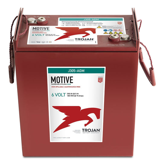 Trojan Motive J305-AGM 6V 310Ah Deep Cycle Sealed AGM Battery Made in USA