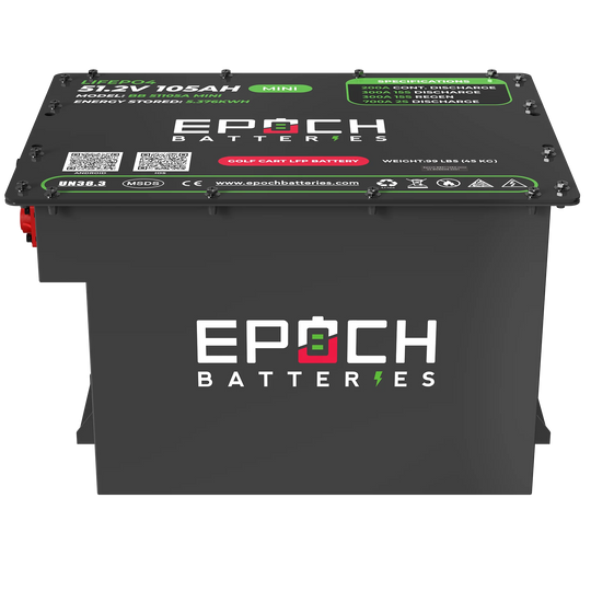 Epoch 48V 105Ah MINI - Lithium (LiFePO4) Golf Cart Battery - Complete Kit