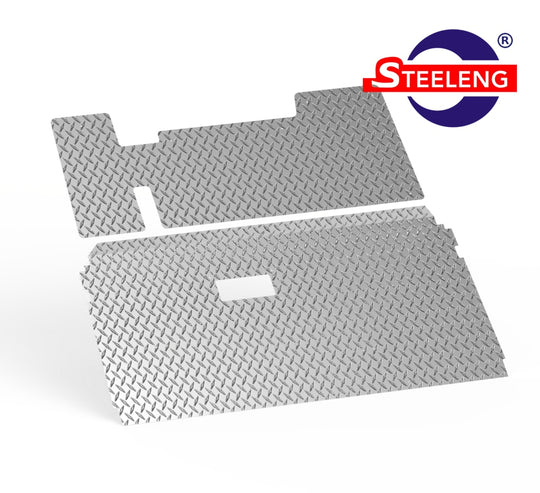 Polished Aluminum Diamond Plate Floor Mat for EZGO TXT - FCTX03