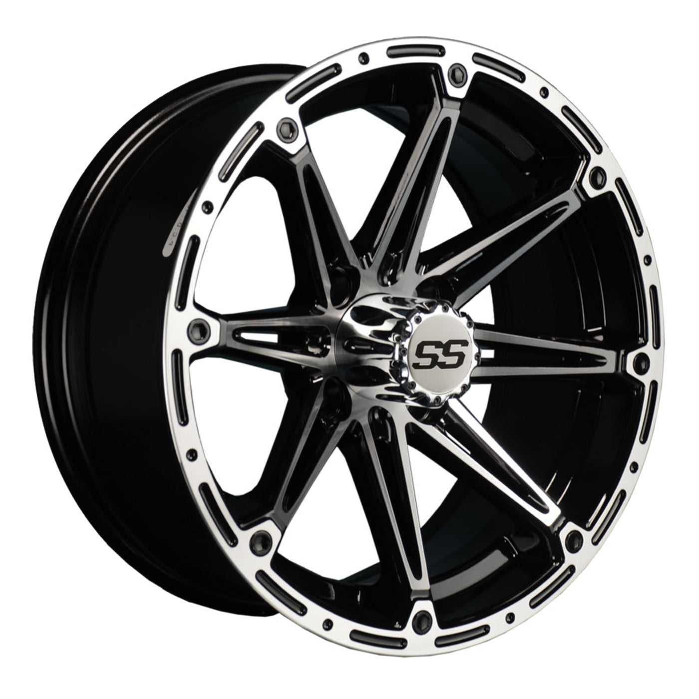 14x7 GTW¬¨√Ü Machined Silver/Black Element Wheel