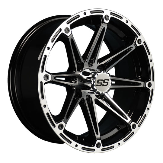 14x7 GTW Machined Silver/Black Element Wheel