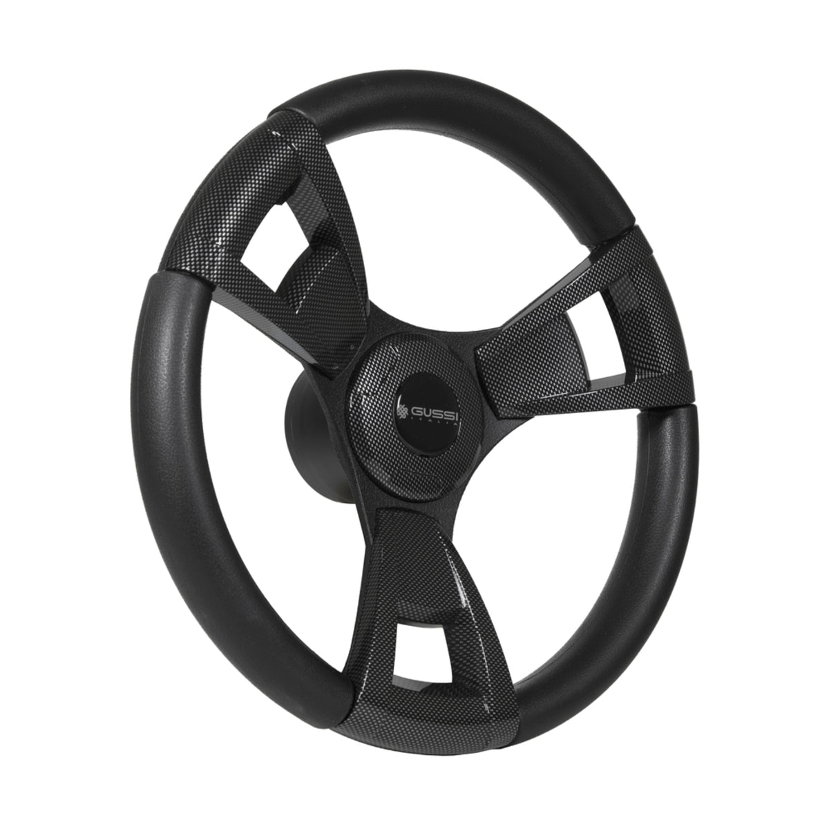 Gussi Italia¬¨√Ü Model 13 Black/Carbon Fiber Steering Wheel For Club Car Precedent / Onward / Tempo