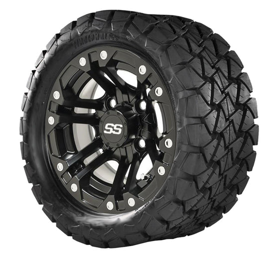 10" GTW Specter Matte Black Wheels with 22" Timberwolf Mud Tires  Set of 4