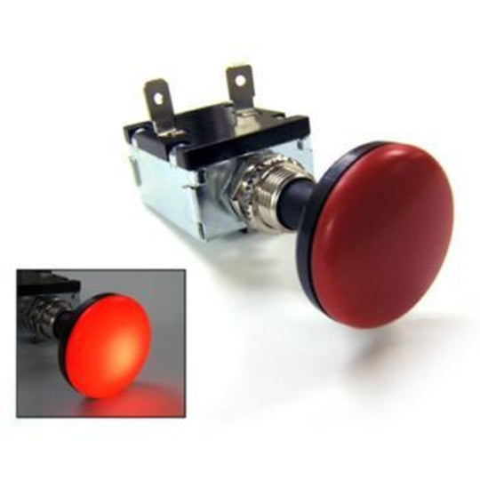 30 Amp Push-Pull Switch Illuminates Red 12V