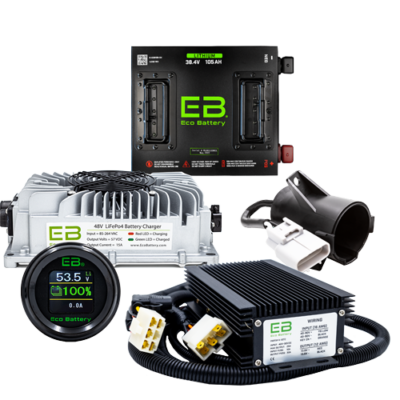 Eco Lithium Battery 36V 105Ah Bundle Kit with Charger & 12V Converter