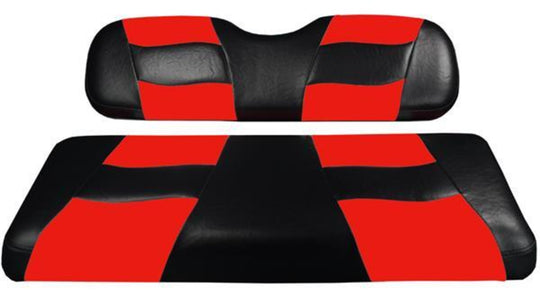 MadJax Riptide Black/Red Two-Tone E-Z-GO TXT & RXV Front Seat Covers