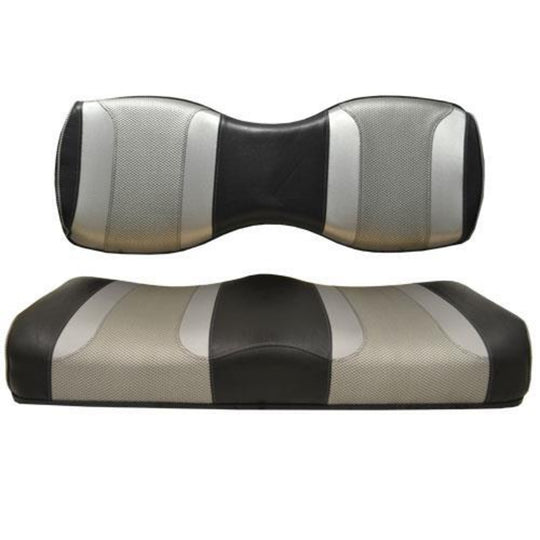 MadJax Tsunami BlackLiquid Silver w/ Silver Rush Genesis 250/300 Rear Seat Covers