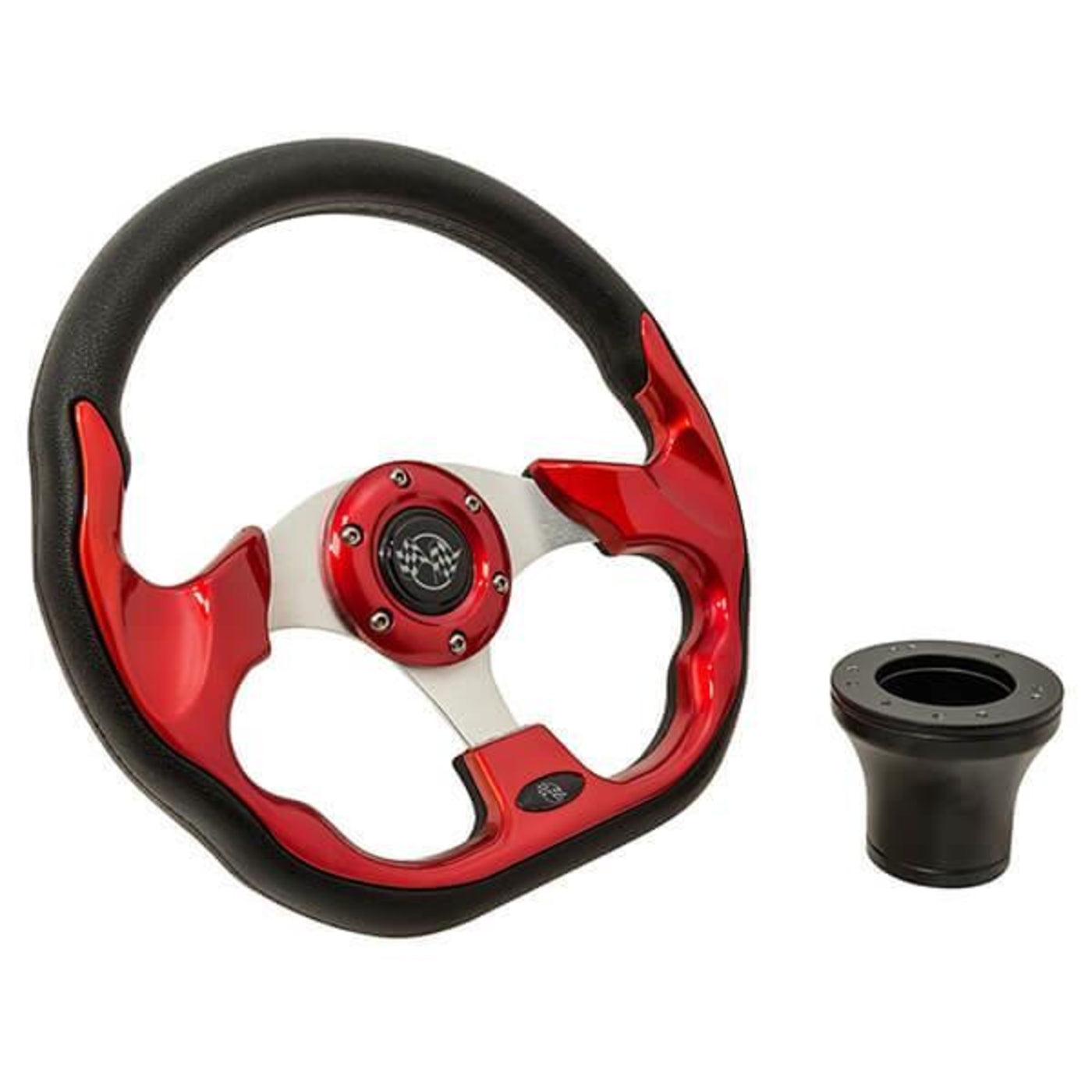 Yamaha Racer Red Steering Wheel (G16Drive2) Golf Cart Geeks