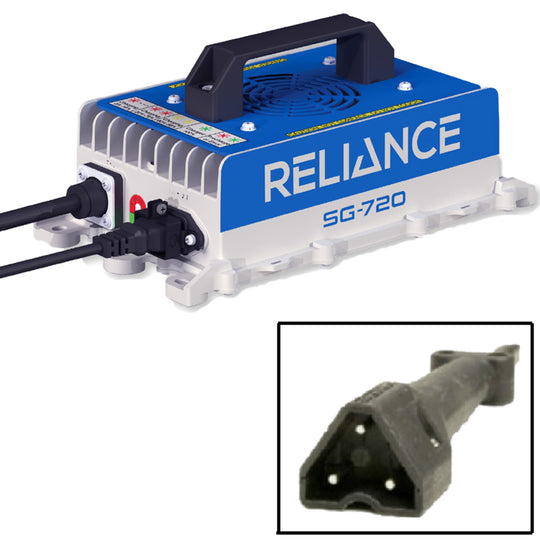 RELIANCE SG-720 High Frequency Industrial E-Z-GO T48/RXV/Express Charger - 48v 3-Pin Paddle