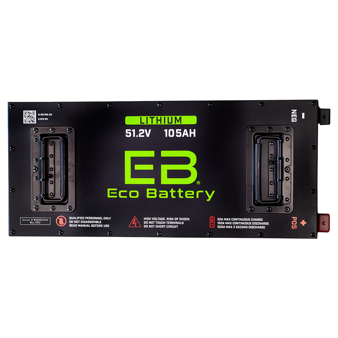 Eco Battery 48V 105Ah LifePo4 Golf Cart Battery "Skinny"