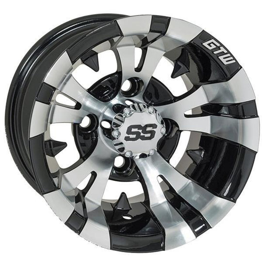 GTW Vampire 12x7 Machined & Black Wheel (3:4 Offset)