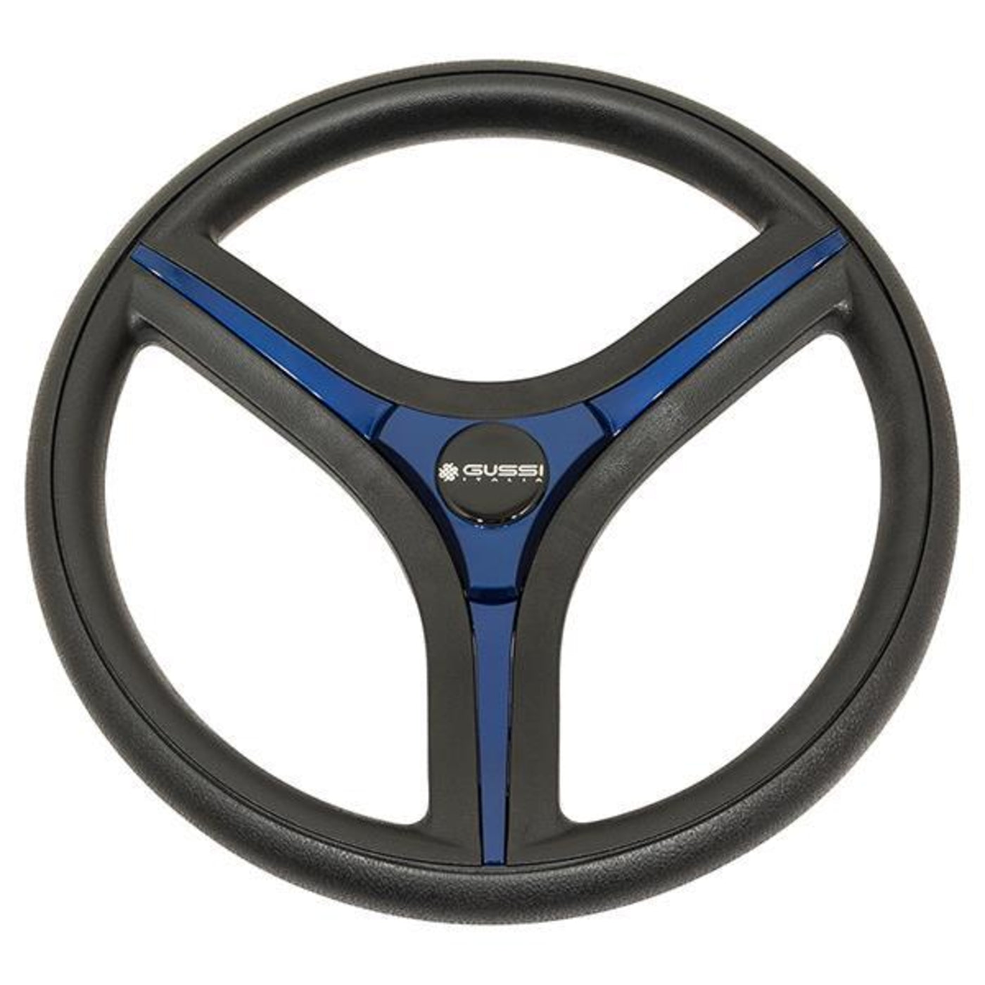 Gussi Italia¬¨√Ü Brenta Black/Blue Steering Wheel for All E-Z-GO TXT / RXV Models