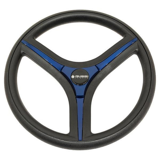 Gussi Italia Brenta Black/Blue Steering Wheel for All E-Z-GO TXT / RXV Models