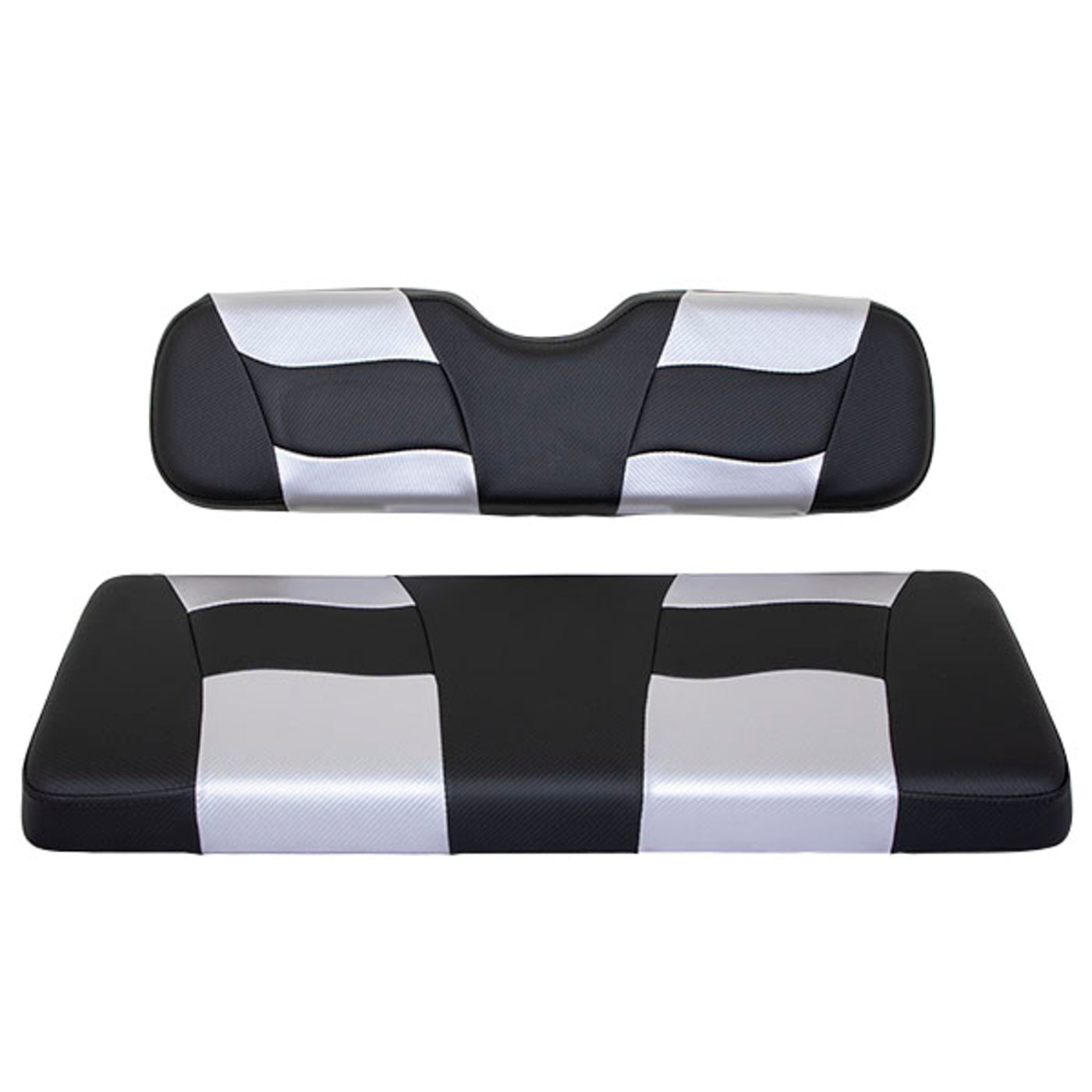 MadJax¬¨√Ü Riptide Black Carbon/Silver Carbon Two-Tone Genesis 150 Rear Seat Cushions