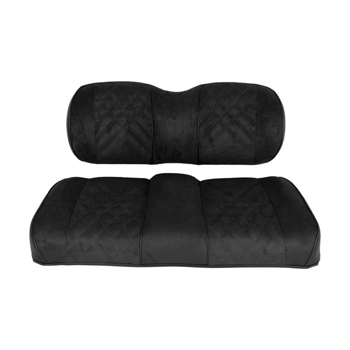 Premium RedDot¬¨√Ü Black Suede Front Seat Assemblies for EZGO TXT