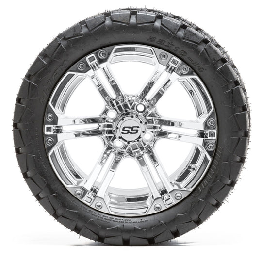 14" GTW Specter Chrome Wheels with 22" Timberwolf Mud Tires  Set of 4