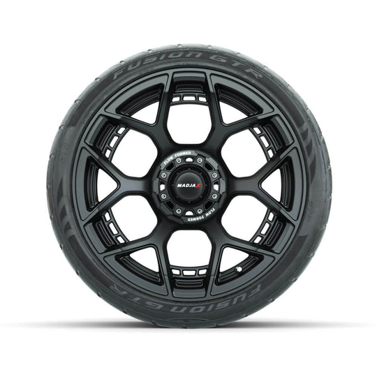 Set of (4) 15" Inch MadJax Flow Form Evolution Matte Black Wheels with GTW Fusion GTR Street Tires