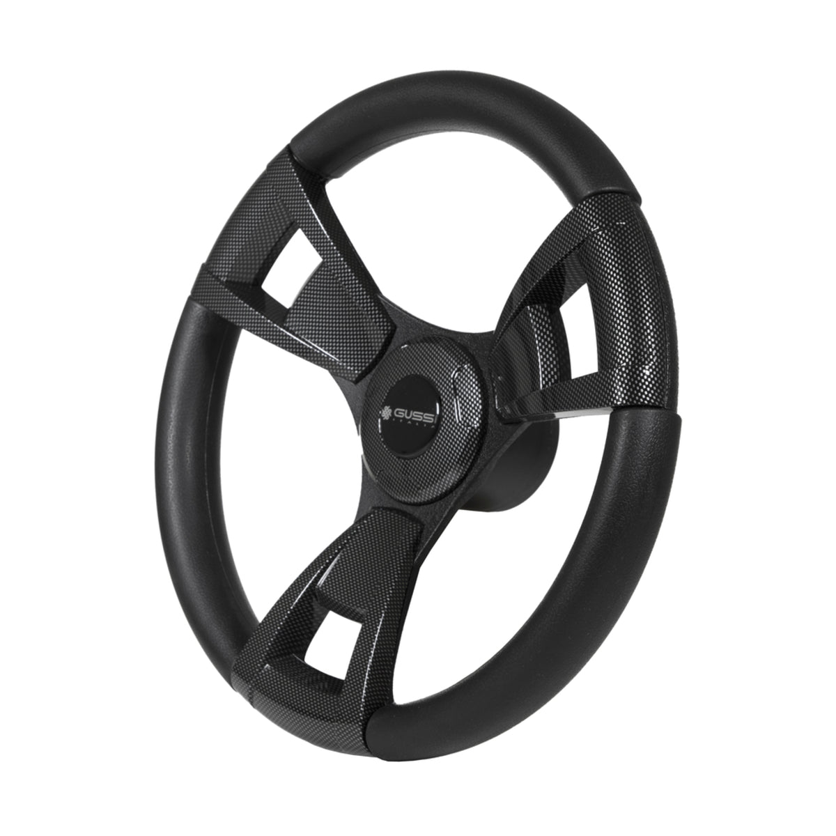 Gussi Italia¬¨√Ü Model 13 Black/Carbon Fiber Steering Wheel For Club Car Precedent / Onward / Tempo