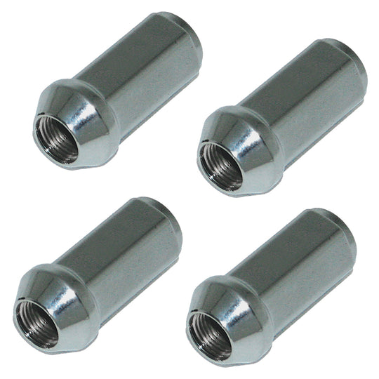 3/4" Hex Chrome Long Lug Nut 1.88" Long  1/2" x 1.88" (Pack of 4)