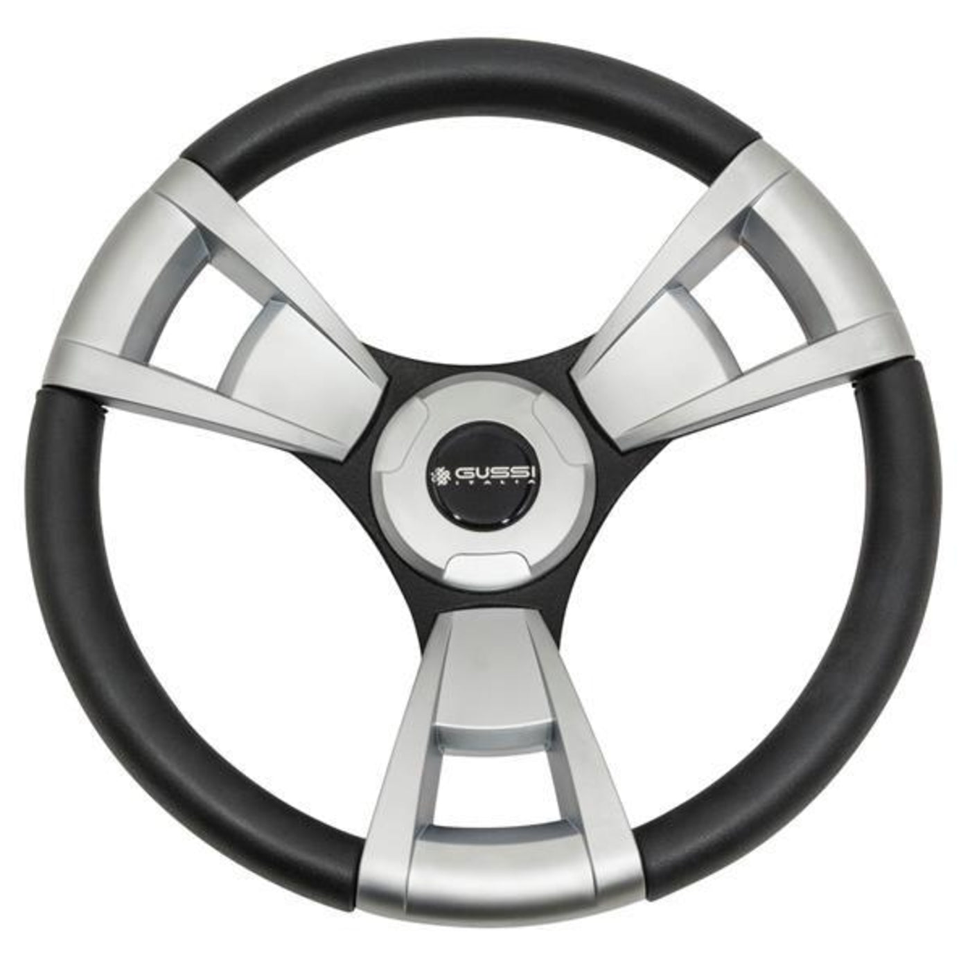 Gussi Italia¬Æ Model 13 Black/Brushed Steering Wheel For All Club Car DS Models