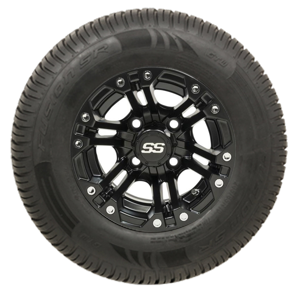 10" GTW Specter Matte Black Wheels with 20" Fusion DOT Street Tires - Set of 4