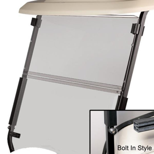 Tinted EZGO TXT Bolt Folding Windshield (Years 1994-2013)