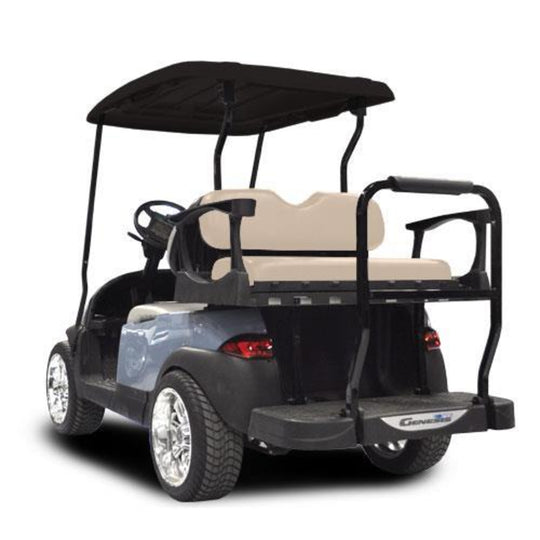 MadJax Genesis 300 with Standard Buff Aluminum Rear Flip Seat - Club Car Precedent 2004-Up