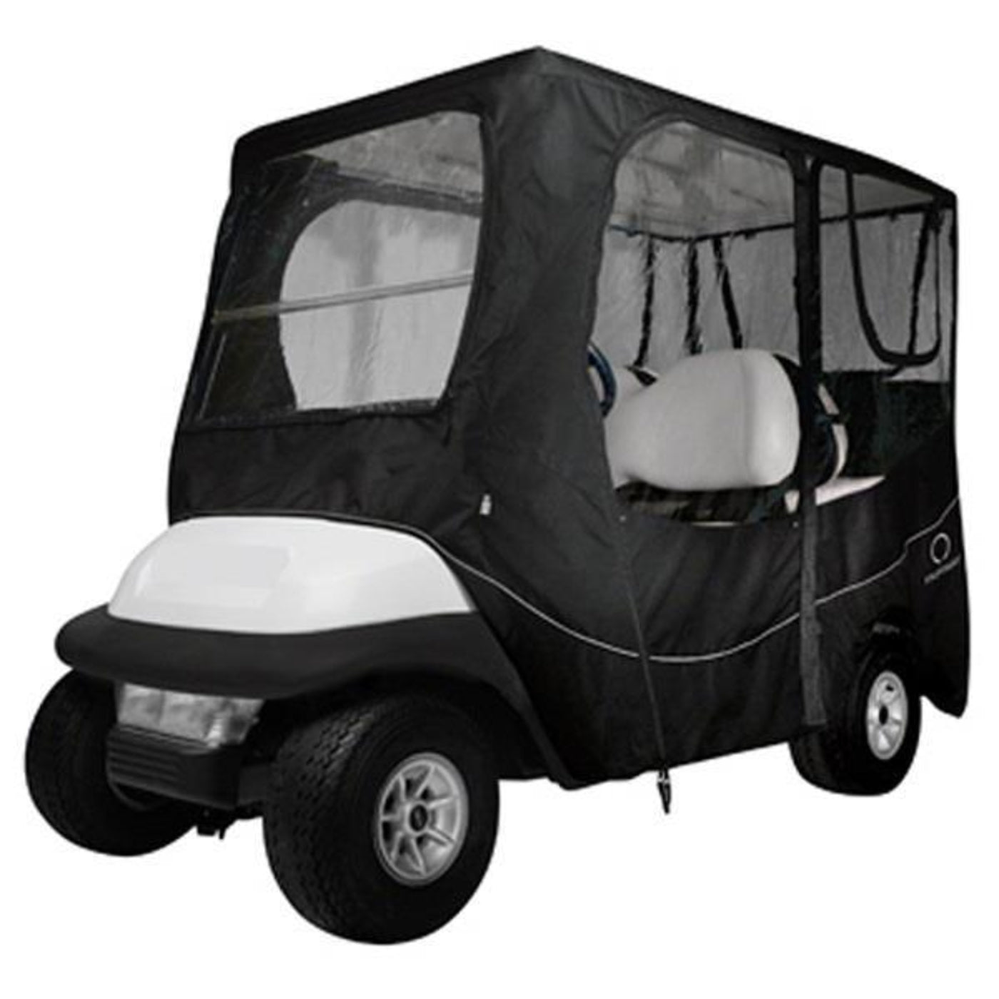 Classic Accessories Deluxe Black 4-Passenger Golf Cart Enclosure (Universal Fit)0
