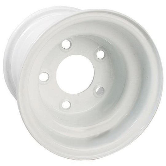8x3.75 White Steel Wheel