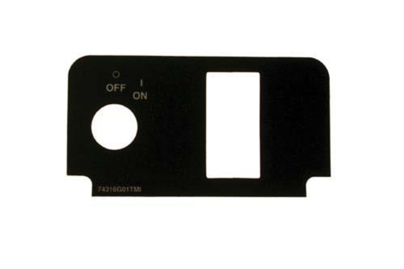 E-Z-GO Console Plate Label W/Key Switch W/O-lights (Years 2000-Up)