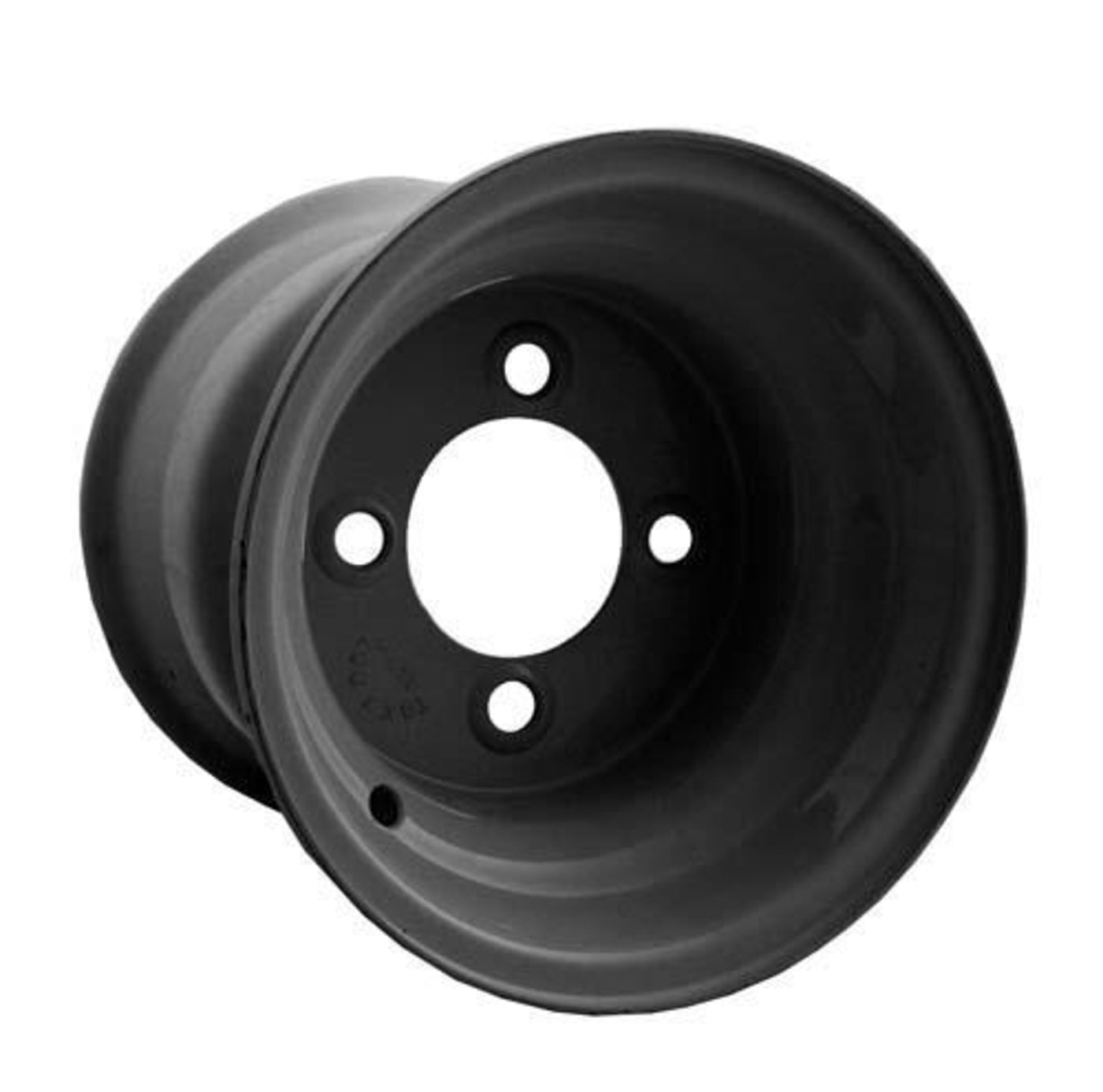 8x7 Gloss Black Steel Wheel (Centered)