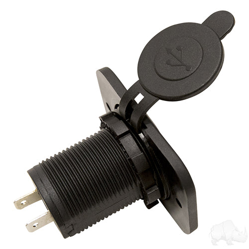 Power Socket, USB Dual Port 1A/2.1A 12-48V