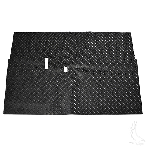 Club Car DS Golf Cart Black Diamond Plate Floor Mat