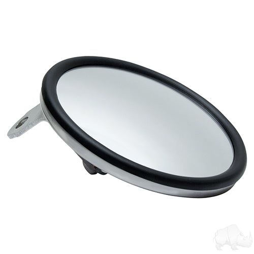 Golf Cart Mirror -Convex Side Mount Rearview -Stainless Steel