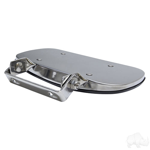 Universal 180 Degree Convex Roof Mount Mirror, Stainless Steel