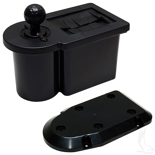 Golf Cart Ball Washer Black -with Universal Mounting Base