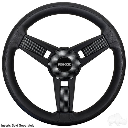 Giazza Golf Cart Steering Wheel -Black -E-Z-Go Hub