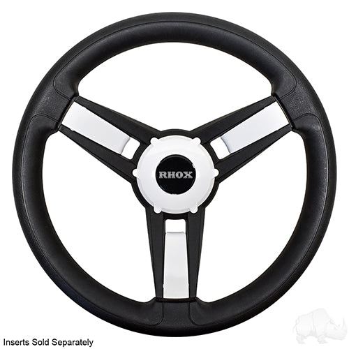 Giazza Golf Cart Steering Wheel -Black -E-Z-Go Hub