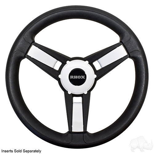 Giazza Golf Cart Steering Wheel -Black -EZGO Hub
