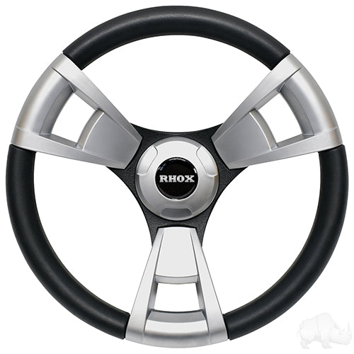 Fontana Golf Cart Steering Wheel -Brushed -EZGO Hub