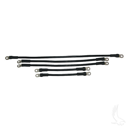 Golf Cart Battery Cable SET - Includes (1) 21" (2) 16" (2) 9" 4 gauge - EZGO Marathon 94 & down